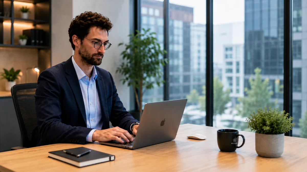Jean Vincent delivering managed IT support from the ATLAS IT workspace in Luxembourg